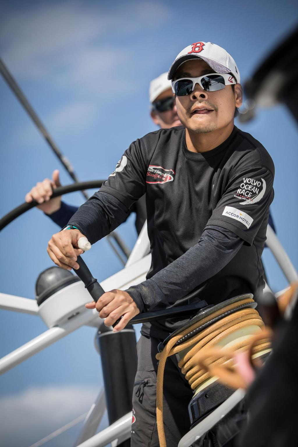 VOR 2017-18 Leg Zero, Tiger Mok on board SHK Scallywag  
  
 photo copyright  Konrad Frost / Volvo Ocean Race taken at  and featuring the  class