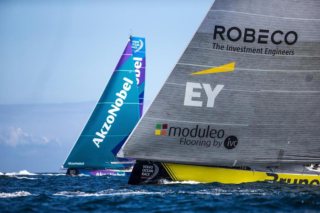 Leg Zero, St Malo to Lisbon start – Volvo Ocean Race ©  Brian Carlin / Volvo Ocean Race