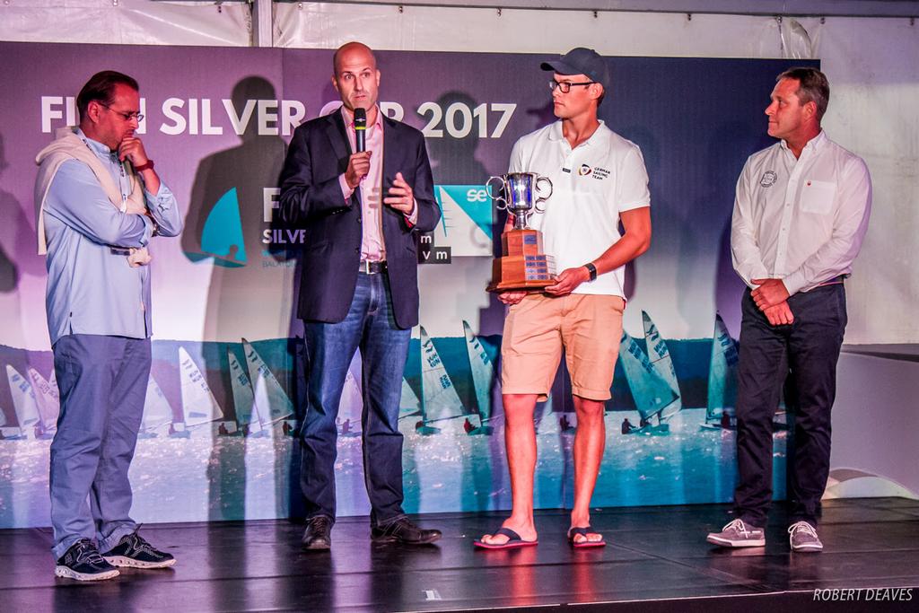 Dr Imre Molnar, Dr Balazs Hajdu, Phillip Kasüske, Andras Holczhauser - 2017 Finn Silver Cup ©  Robert Deaves