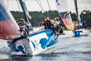 Lord of the Sail – Europe (Team Russia) soon after the start of Leg 3 – Nord Stream Race photo copyright  Lars Wehrmann / Nord Stream Race taken at  and featuring the  class