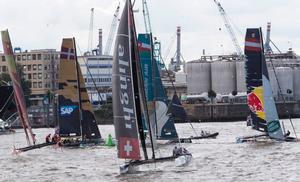 Act 4, Hamburg 2016 – Day 3 – The Extreme Sailing Series™ returns to the prestigious German venue for the third consecutive year, presented by Land Rover photo copyright Lloyd Images http://lloydimagesgallery.photoshelter.com/ taken at  and featuring the  class