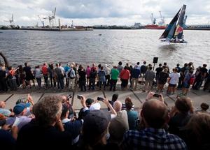 Act 4, Extreme Sailing Series Hamburg 2016 – Day 3 – The Race Village offers a prime viewing spot for the action, along with plenty of free on-shore entertainment photo copyright Lloyd Images http://lloydimagesgallery.photoshelter.com/ taken at  and featuring the  class
