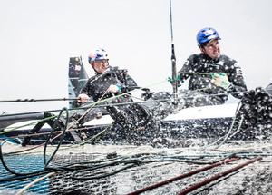 Act 4, Extreme Sailing Series Barcelona – Day 4 – Red Bull Sailing Team bagged its best result of the year so far in the previous Act with a second photo copyright Lloyd Images http://lloydimagesgallery.photoshelter.com/ taken at  and featuring the  class