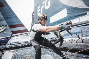 Extreme Sailing Series Barcelona - Act 4 – Onboard the Oman Air boat on the last day of racing photo copyright  Lloyd Images taken at  and featuring the  class