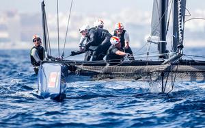 Day 2 – High concentration on Mamma Aiuto! at Copa del Rey MAPFRE photo copyright Jesus Renedo / GC32 Racing Tour taken at  and featuring the  class