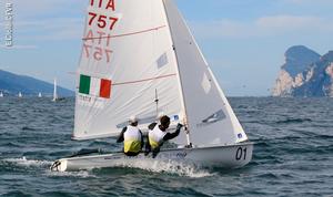Giacomo Ferrari and Giulio Calabro (ITA) – 420 and 470 Junior European Championship photo copyright  Elena Giolai/Fraglia Vela Riva taken at  and featuring the  class