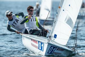 Giacomo Ferrari and Giulio Calabro (ITA) lead after two races – 470 Junior World Championships photo copyright Junichi Hirai/ Bulkhead magazine http://www.bulkhead.jp/ taken at  and featuring the  class