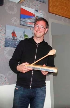 Wooden Spoon Trophy to Race Officer Paul Gilmore – Volvo Noble Marine RS300 National Championship photo copyright  Alan Henderson taken at  and featuring the  class