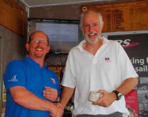 Eighth place, Fidelis Trophy and Event Organiser Neil Beveridge – Volvo Noble Marine RS300 National Championship photo copyright  Alan Henderson taken at  and featuring the  class