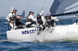 Day 2 – Bruce Ayres' Monsoon USA851 slips into the second position today – Melges 24 World Championship photo copyright  Pierrick Contin http://www.pierrickcontin.fr/ taken at  and featuring the  class
