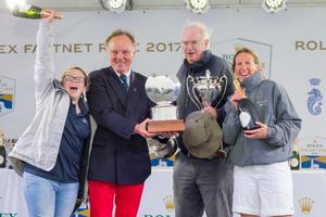 Jonathan Rolls, Xara Best Swan overall, Best S&S designed yacht in IRC overall and the new Dorade Cup for BCT IRC Classic yacht coming 175th  in the Rolex Fastnet Race photo copyright  Rolex / Carlo Borlenghi http://www.carloborlenghi.net taken at  and featuring the  class