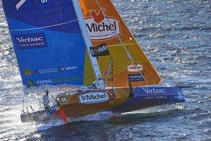 Jean-Pierre Dick and Yann Eliès will race double handed on the foil-assisted Virbac-Paprec 3 - Rolex Fastnet Race photo copyright  St Michel-Virbac / Yvan Zedda taken at  and featuring the  class