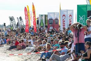 The crowd await the wow-factor to kick off! – Strapless Tow-Up Big-Air photo copyright  Joern Pollex taken at  and featuring the  class