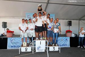 The podium of the Corinthian division at the 20th Melges 24 World Championship in Helsinki photo copyright  Pierrick Contin http://www.pierrickcontin.fr/ taken at  and featuring the  class