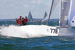 Reigning Corinthian World Champions aboard of Marco Zammarchi's Taki 4 ITA778 (1-1-4 today), enjoy the strong wind and increase to 13 points the margin ahead of the followers - Melges 24 World Championship 2017 photo copyright  Pierrick Contin http://www.pierrickcontin.fr/ taken at  and featuring the  class