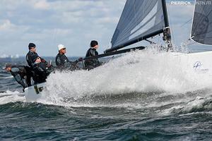 Tõnu Tõniste's Lenny EST790 (4-2-1 today) takes home extremely consistent placements today and obtains the second level of the provisional Corinthian podium - Melges 24 World Championship 2017 photo copyright  Pierrick Contin http://www.pierrickcontin.fr/ taken at  and featuring the  class