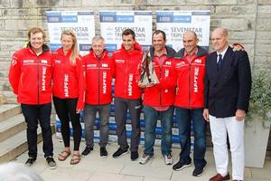 The record-breaking Mapfre crew with Regatta Director Phil Hagen  - Lendy Cowes Week 2017 photo copyright  Paul Wyeth taken at  and featuring the  class