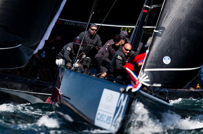 Alexander Novoselov’s Katusha is the only boat in the event to have won two races - 2017 RC44 Cascais Cup © Martinez Studio