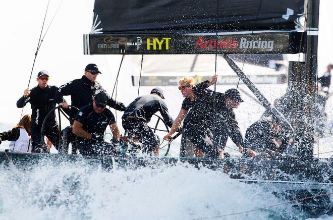 Nathan Outteridge calling tactics on Artemis Racing Youth - 2017 RC44 Cascais Cup © Martinez Studio