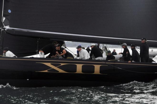 Action aboard Challenge XII at this year’s 12 Metre North American Championship ©  SallyAnne Santos