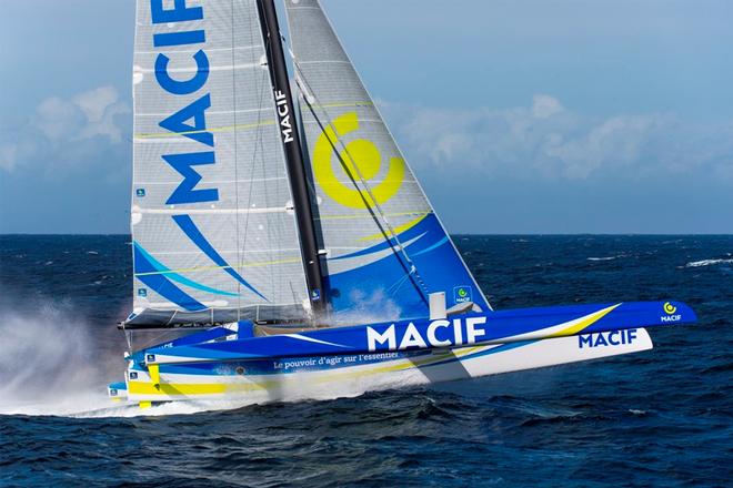 François Gabart aboard the MACIF trimaran ©  Jean-Marie Liot / DPPI / Macif