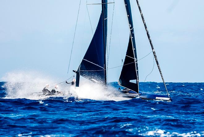 Day 1 – Wet ride aboard Mamma Aiuto – GC32 Orezza Corsica Cup © Jesus Renedo / GC32 Racing Tour