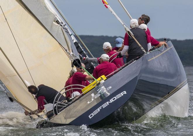 Defender at the Newport Trophy Regatta.  ©  Stephen Cloutier