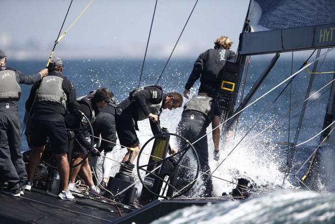 The crew working hard on Team Nika in RC44 Cascais Cup 2016 ©  Pedro Martinez / Martinez Studio / RC44