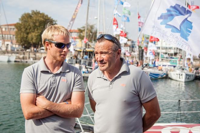 Quentin Vlamynck and Lalou Roucayrol – Mini Transat ©  Vincent Olivaud / Team Arkema Lalou Multi