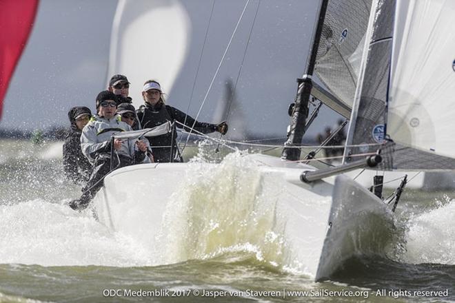 Miles Quinton's Gill Race Team (GBR694) with lately crowned SB20 World Champion Geoff Carveth in helm, scored 5-3-4 today.  - 2017 Melges 24 European Sailing Series ©  Jasper van Staveren