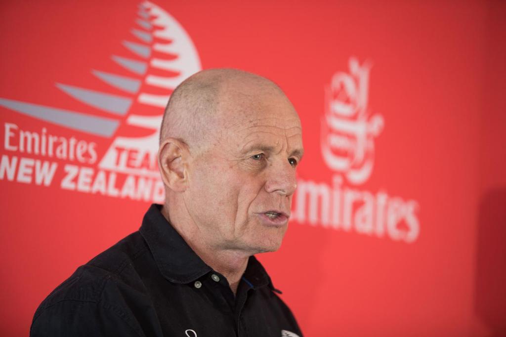 Emirates Team New Zealand CEO Grant Dalton at the announcement of the Protocol of the 36th America's Cup at the Royal New Zealand Yacht Squadron photo copyright Hamish Hooper/Emirates Team NZ http://www.etnzblog.com taken at  and featuring the  class