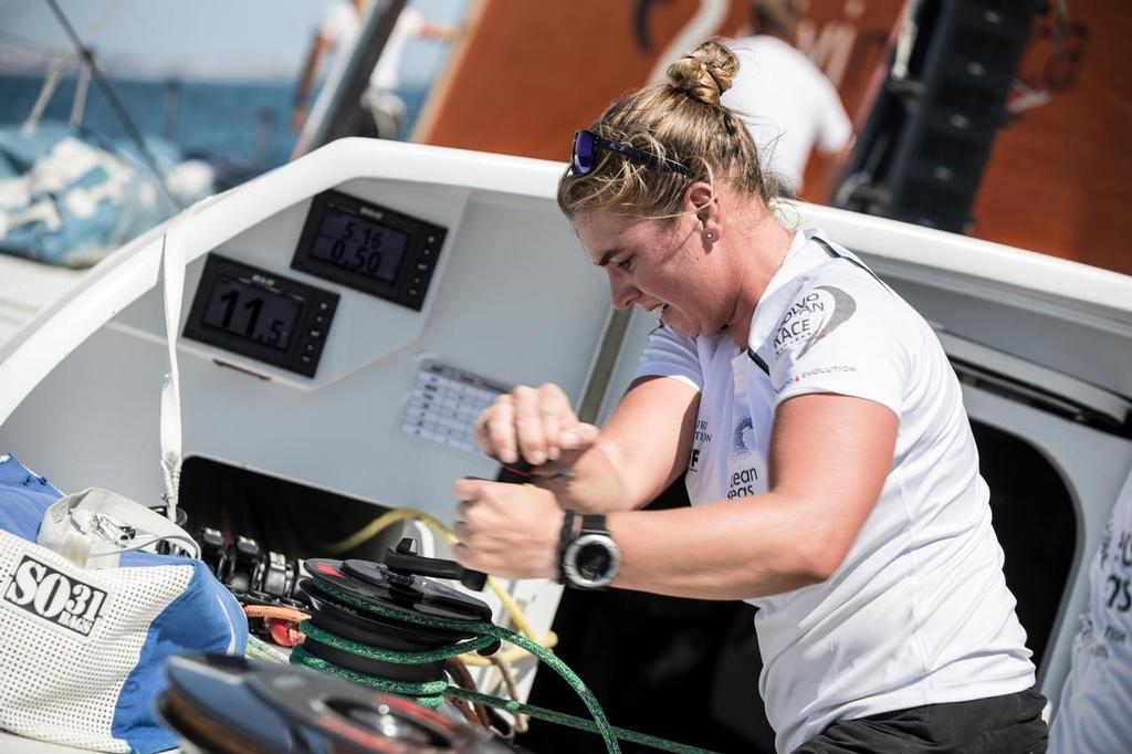 Corporate sailing and training before Leg 1 on board Turn the Tide on Plastic. Photo by Jeremie Lecaudey/Volvo Ocean Race. 06 September, 2017 ©  Jeremie Lecaudey / Volvo Ocean Race