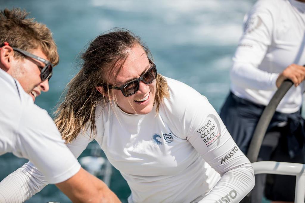 Leg Zero, training on board Turn the Tide on Plastic. Photo by Jeremie Lecaudey/Volvo Ocean Race. 07 September, 2017 ©  Jeremie Lecaudey / Volvo Ocean Race