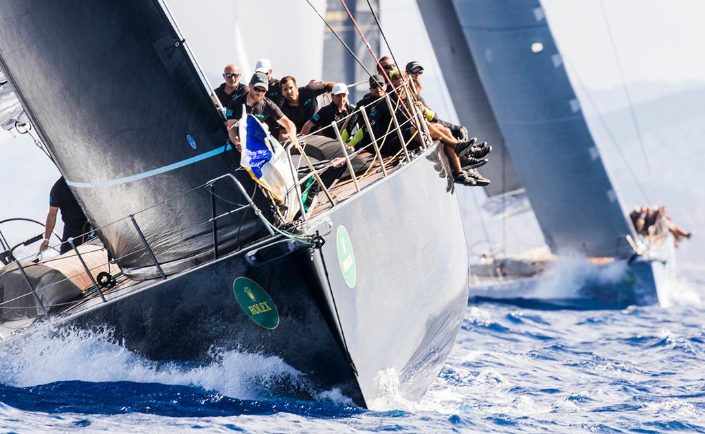 Action in the Super Maxi fleet. - Day 3 - Maxi Yacht Rolex Cup 2017 ©  Rolex / Carlo Borlenghi http://www.carloborlenghi.net