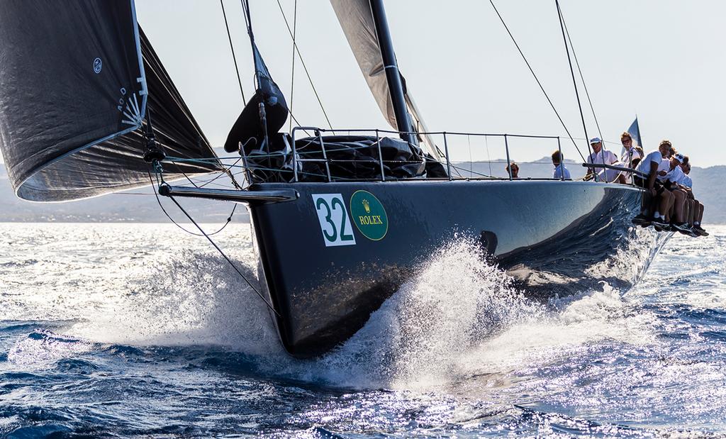 Wallycento dust up: Galateia leads Magic Carpet³ into the top mark - Day 3 - Maxi Yacht Rolex Cup 2017 ©  Rolex / Carlo Borlenghi http://www.carloborlenghi.net