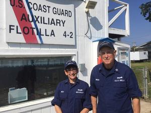 Patti Brody (left) and Robert Brody (right), U.S. Coast Guard Auxiliary photo copyright Coast Guard Foundation taken at  and featuring the  class