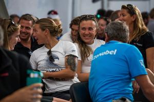 Francesca Clapcich and Annalisae Murphy from Turn the Tide on Plastic at the Volvo Ocean Race Sustainability Training on 30 September 2017 in Lisbon photo copyright  Jen Edney / Volvo Ocean Race taken at  and featuring the  class