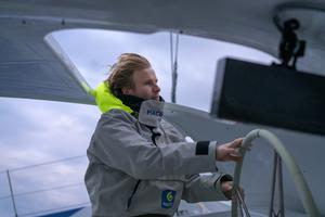 François Gabart aboard the MACIF trimaran photo copyright  Yann Riou / Macif taken at  and featuring the  class