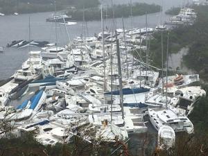 West end of Paraquita Bay, Tortola half way through Irma. Back side of eye yet to pass. - photo © Glenn Ashmore