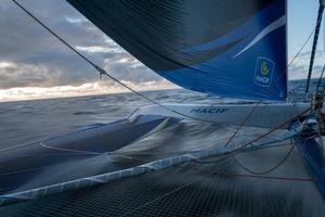 François Gabart and the MACIF trimaran in Brest photo copyright  Yann Riou / Macif taken at  and featuring the  class