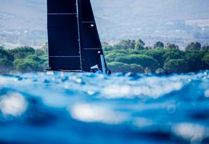 Day 1 – 'Boat disappearing' waves were a feature of the racing today – GC32 Orezza Corsica Cup photo copyright Jesus Renedo / GC32 Racing Tour taken at  and featuring the  class
