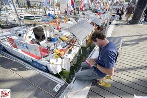 The village of Mini-Transat La Boulangère photo copyright  Christophe Breschi taken at  and featuring the  class