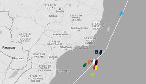 Current positions – Day 28, Race 1 – Clipper Round the World Yacht Race photo copyright Clipper Ventures taken at  and featuring the  class