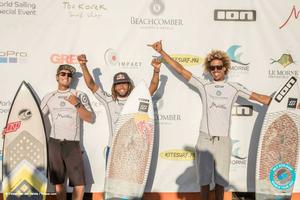 The tour top three – GKA Kite-Surf World Tour photo copyright  Ydwer van der Heide taken at  and featuring the  class