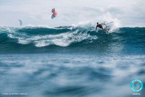 Moona makes the drop and cracks one off the top – GKA Kite-Surf World Tour photo copyright  Ydwer van der Heide taken at  and featuring the  class