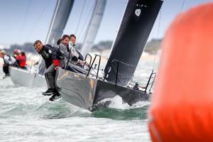 Mark Richmond's Cote approaching the windward mark on day 2 of the Coutts Quarter Ton Cup with Land Rover BAR sailor Nick Hutton on board as bowman photo copyright  Paul Wyeth taken at  and featuring the  class