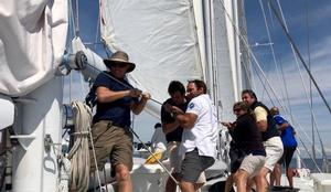 Departing Fishers Island photo copyright Manhattan Yacht Club taken at  and featuring the  class