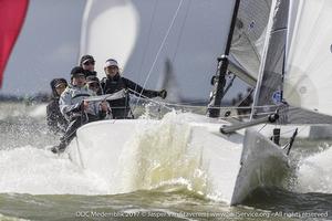 Miles Quinton's Gill Race Team (GBR694) with lately crowned SB20 World Champion Geoff Carveth in helm, scored 5-3-4 today.  - 2017 Melges 24 European Sailing Series photo copyright  Jasper van Staveren taken at  and featuring the  class