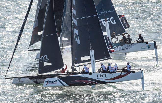 Act 7, San Diego 2017 - day three - Alinghi & Oman Air - 2017 Extreme Sailing Series © Lloyd Images http://lloydimagesgallery.photoshelter.com/