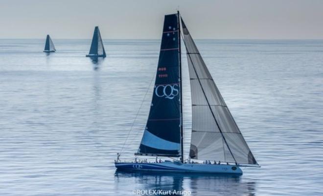 Ludde Ingvall’s super maxi CQS – Rolex Middle Sea Race ©  Rolex/ Kurt Arrigo http://www.regattanews.com